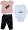 Carter's Baby Girls Take Me Away 3-Piece Little Character Set (Smile/Hearts, 9 Months)