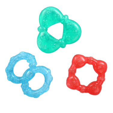 Bright Starts Stay Cool Teethers, Water-Filled &amp; Chillable, BPA Free Teething Toy, Ages 3 Months+, Unisex, 3-Pack