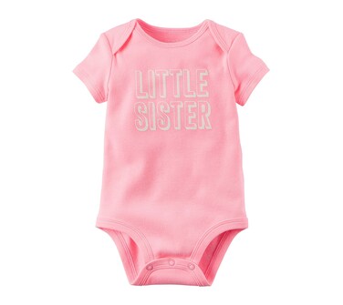 Carter's Baby Girl Little Sister Pink Bodysuit Onesie 24 months