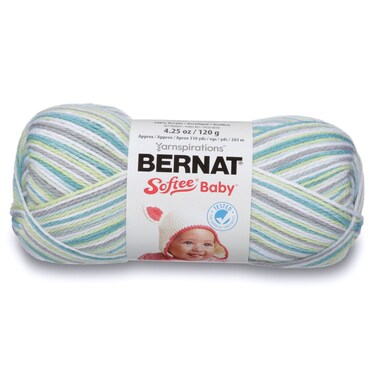 Bernat Softee Baby Yarn, Ombre, 4.25 oz, Gauge 3 Light, Prince Pebbles Ombre