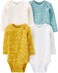 Carter's 4 Pk Long Sleeve Bodysuits -Mama Dada, Preemie