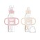 Dr. Brown's Milestones Narrow Sippy Spout Bottle with 100% Silicone Handles, Easy-Grip Handles with Soft Sippy Spout, 8oz/250mL, Light-Pink &amp; Ecru, 2-Pack, 6m+