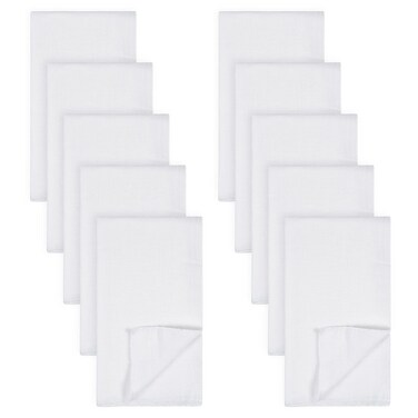 Gerber Unisex Baby Boys Girls Birdseye Flatfold Cloth Diapers Multipack White 10 Pack