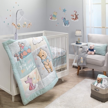 Lambs &amp; Ivy Disney Baby Winnie The Pooh Hugs 3-Piece Nursery Crib Bedding Set