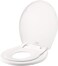 Little2Big Toilet Seat with Built-In Toddler Potty Training Seat, Slow Close, Easy to Install, ROUND, White