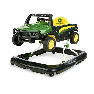 Bright Starts John Deere 4-in-1 Gator Green Baby Activity Center &amp; Push Walker with Removable Interactive Steering Wheel Toy, 6 Months and up