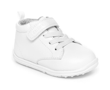 Carter's Every Step Baby Boys Charlie-P First Walker Shoe, White, 4 Infant