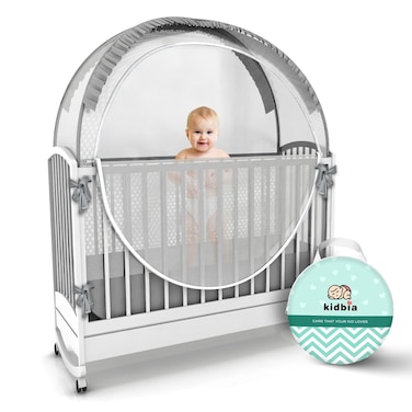 Kidbia Crib Tent to Keep Baby from Climbing Out - Secure, Safe &amp; Breathable - Ideal for Peaceful Sleep &amp; Parent's Ease of Mind   Premium Baby Crib Net for Added Protection - Durable &amp; Easy to Install