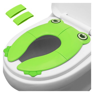PandaEar Toilet Seat Cover   Folding Travel Toilet Seat for Children and Potty Training   Portable Silicone Toilet Seat for Toddlers, Boys &amp; Girls with Non-Slip Silicone Pads   Recyclable Toilet Seat
