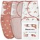 3-Pack Organic Baby Swaddle Sleep Sacks for Newborn - Baby Swaddles 0-3 Months, Baby Swaddle Sack, Rainbow &amp; Sun, Baby Swaddle Blanket Wrap (Small/Medium)