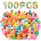 100 Pack Rubber Ducks in Bulk, Assorted Ducks for Jeeps Ducking, Mini Rubber Duckies for Baby Bath Toys, Kids Bath Pool Toys Birthday Gifts Party Favors