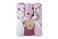 Cudlie Buttons &amp; Stitches Baby Girl 3 Pack Rolled/Carded Hooded Towels in Crisp Blossom Print (GS71728)