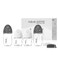 Gulicola Natural Glass Baby Bottles Set 4 Pack, Newborn Boy Breastfeeding Bottles with Slow Flow Nipples, 0 Months+, 3 oz &amp; 5 oz - Black/White