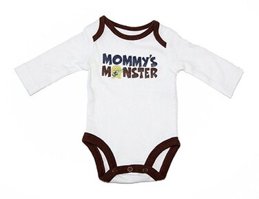 Carter's Baby Boys' Mommy's Monster Long Sleeve Bodysuit (Newborn) White