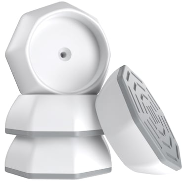 ICERO Baby Gate Wall Protector - Protect Walls &amp; Doorways from Pet &amp; Dog Gates - Pressure Mounted Gates Work on Stairs - Gates Wall Cups - 4 Pack - White