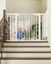Cumbor 29.7-46" Baby Gate for Stairs, Toddler Safety Essentials for The House, Auto Close Dog Gate for Doorways, Mom's Choice Awards Winner-Easy Install Pressure Mounted Pet Gates for Dogs, White
