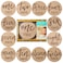 Kate &amp; Milo Baby Monthly Milestone Marker Discs - Classic Cursive Script Wooden Discs with Reversible Photo Props for Baby Announcement and Milestones, Gender-Neutral Gift for Newborn Boy and Girl