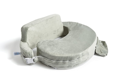 My Brest Friend Super Deluxe Nursing Pillow - Enhanced Comfort &amp; Ergonomic Breastfeeding Pillow for Ultimate Support For Mom &amp; Baby - Adjustable and with Handy Side Pocket, Platinum