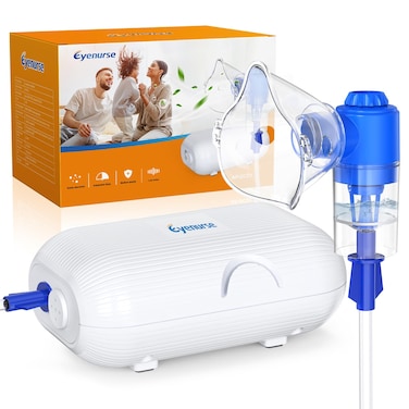 Eyenurse Nebulizer for Adults&amp; Kids, Nebulizer Machine Quiet Nebulizer for Breathing Treatment with Mouthpiece &amp; 2Masks, Nebulizer System with Tubing Kit for Home Use