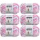 BERNAT Baby Blanket Yarn, 3.5oz, 6-Pack (Pink/Blue)