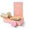 Ullabelle 4 Piece Wooden Baby Hair Brush and Comb Set for Newborns &amp; Toddlers in Chic Gift Box - Ultra Soft Natural Goat Hair and Wood Baby Brush Set Prevents Cradle Cap - Perfect Registry Gift (Pink)