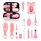 Baby Grooming and Healthcare Kit, Infant Safety Care Set with Hair Brush Comb Nail Clipper Nasal Aspirator Ear Cleaner,Baby Essentials Kit for Newborn Girls Boys (14 in 1, Pink)