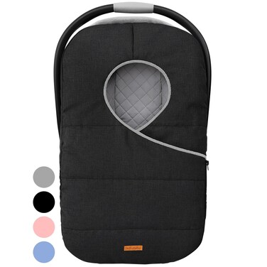 liuliuby Winter Carseat Cover for Baby Carseat   Doona Car Seat Cover Baby Winter   Warm Baby Car Seat Cover   Carseat Covers Baby Boy &amp; Girl   Infant Car Seat Cover Winter Baby Essentials (Black)