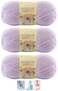 Bernat Softee Baby Yarn 3 Pack Bundle Includes 3 Patterns DK Light Worsted #3 ( Soft Lilac)