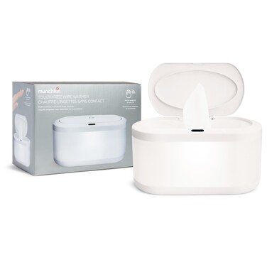 Munchkin Touch Free Baby Wipe Warmer with Nightlight &amp; Motion Sensor, White