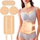 4 Pcs Castor Oil Pack Wrap Organic Cotton for Liver Detox, Stomach, Belly, Neck, Breast &amp; Entire Body, Reusable Pads Kit for Hot/Cold Compress with Adjustable Elastic Strap, Waterproof &amp; Anti Oil Leak