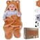 Baby Swaddle Blanket Bear 0-6 Months Cute Organic Ultra Soft Plush NewBorn Baby Essentials Must Have Infants Girls Boys Gender Neutral Stuff, Registry Gift Receiving Swaddling Wrap Clothes Shower Gift