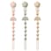 Baby Pacifier Clips One Piece Binky Clip Holder Silicone Teether Clip Pacifier Straps with Clip Baby Teether Toys for Boys and Girls Set of 3 Andy Bear-Ivory+Sage+Blush