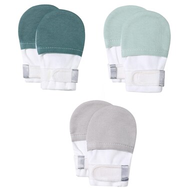 HAPIU Baby Mitten,3 Pack, Emerald&amp;Sage&amp;Storm, 0-3 Months