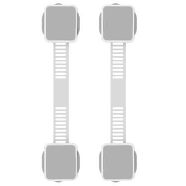 2 Pack Baby Proofing Safety Locks Child Safe for Cabinet Drawer Fridge Oven Dishwasher Doors, Toilet Seat &amp; Lid, Adjustable Furniture Latches and Straps, 3M Adhesive No Drilling Button,Unlock Design