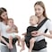 Baby Carrier with Hip Seat, Baby Carrier Newborn to Toddler, 6-in-1 Ways to Carry, All Seasons, Adjustable Baby Holder Carrier for Breastfeeding (Black