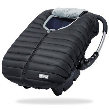 Orzbow Enfant Car Seat Covers - Cocoon Baby Cover for Boys &amp; Girls, Rain &amp; Snow Repellent, Breathable Windproof, Winter Protector, Center Zipper, Universal Fit for Infant Car Seat (0-12M), Black