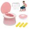 portable, foldable potty seat for toddler, Training Toilet Seat Emergency Toilet for Car, Camping, Outdoor, indoor (pink, small)