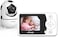 VTimes Baby Monitor with Camera and Audio - 2.4'' LCD Screen, Video Baby Monitor No WiFi Night Vision VOX Mode Pan-Tilt-Zoom Temperature Display Two-Way Audio Lullabies Feeding Alarm - 1000ft Range