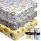 GROW WILD Safari Crib Sheets for Boys (3 Pack) - Soft Jersey Cotton Fitted Baby Crib Sheets   Cute Bed Sheets &amp; Toddler Bed Mattress   Baby Boy Crib Bedding Set   Yellow Grey Elephant &amp; Animals Sheet