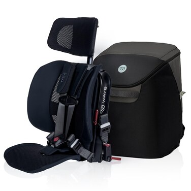 WAYB Pico Travel Car Seat with Premium Carrying Bag- Lightweight, Portable, Foldable - Perfect for Airplanes, Rideshares, and Road Trips - Forward Facing for Kids 22-50 lbs. and 30-45