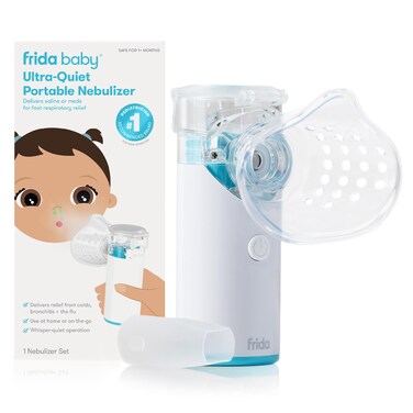 Frida Baby Nebulizer for Babies, Portable Nebulizer for Kids, Babies &amp; Infants, Ultra-Quiet Handheld Nebulizer with Mask + Diffuser, Congestion + Flu Relief