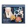 Itzy Ritzy Farm Toy Gift Set - Includes Cow Lovey &amp; Farm-Themed Busy Ring Car Seat and Stroller Toy - Features Crinkle Sounds, Engaging Textures &amp; Silicone Teething Relief (Farm)