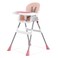 Dream On Me Portable 2-in-1 Tabletalk High Chair in Pink, Three Adjustable Height Settings, Lightweight Portable High Chair, Easy To Clean and Removable Tray Baby High Chair