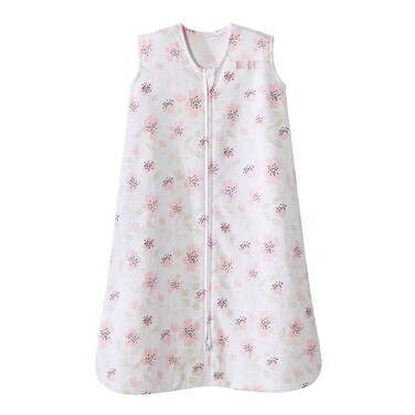 HALO SleepSack, 100% Cotton Wearable Blanket, Swaddle Transition Sleeping Bag, TOG 0.5, Wildflower Blush, Large