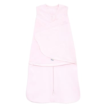 HALO 100% Cotton Sleepsack Swaddle, 3-Way Adjustable Wearable Blanket, TOG 1.5, Soft Pink, Small, 3-6 Months