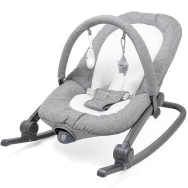 Baby Delight Aura Deluxe   Portable Baby Bouncer for Infants   Baby Rocker   Quilted Charcoal Tweed