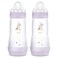 MAM Easy Start Anti-Colic Baby Bottle, Fast Flow, Breastfeeding-Like Silicone Nipple Bottle, Reduces Colic, Gas, &amp; Reflux, Easy-to-Clean, BPA-Free, Vented Baby Bottles for Newborns, 4 Plus Months