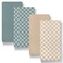 The Peanutshell Baby Organic Bassinet Sheets 4-Pack for Boy or Girl - Ultra Soft &amp; Rectangle Unisex Baby Sheet, 100% Jersey Cotton, Fitted Covers for Crib, Halo Bassinet Mattress
