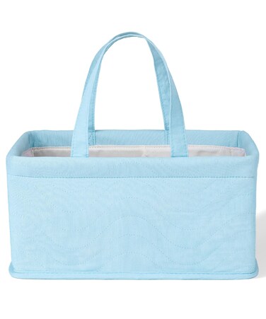 Mr. Pen- Baby Diaper Caddy Organizer, Blue Quilted Fabric, Diaper Organizer, Car Diaper Caddy, Baby Caddy Organizer, Portable Diaper Caddy, Diaper Organizer for Changing Table