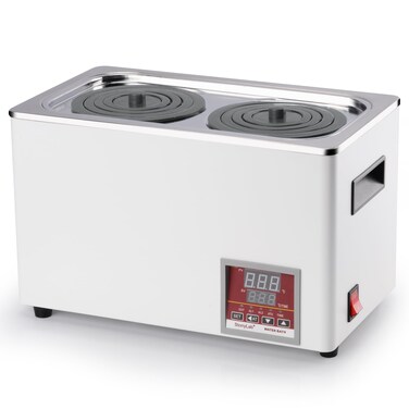 stonylab 6L Digital Water Bath with Digital Display, 1 Chamber with 2 Openings, 600W 110V/60Hz